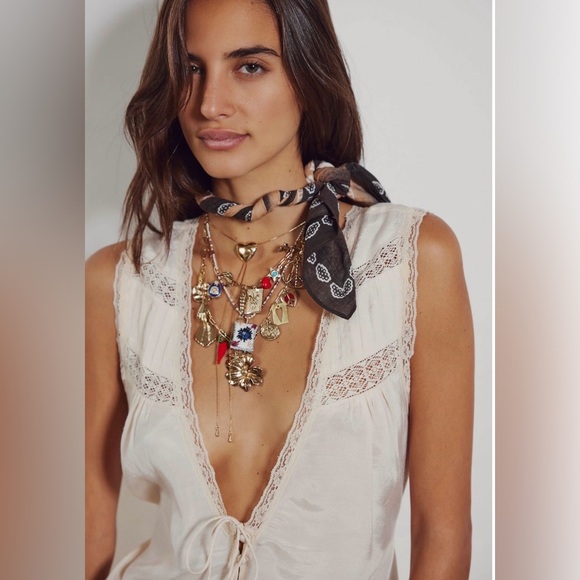 Free People Maximillion Charm Necklace cross my heart - Picture 4 of 5